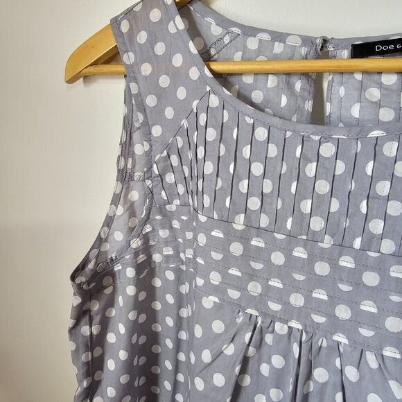 EUC DOE & RAE POLKA DOT TANK TOP SIZE LARGE - Picture 4 of 14